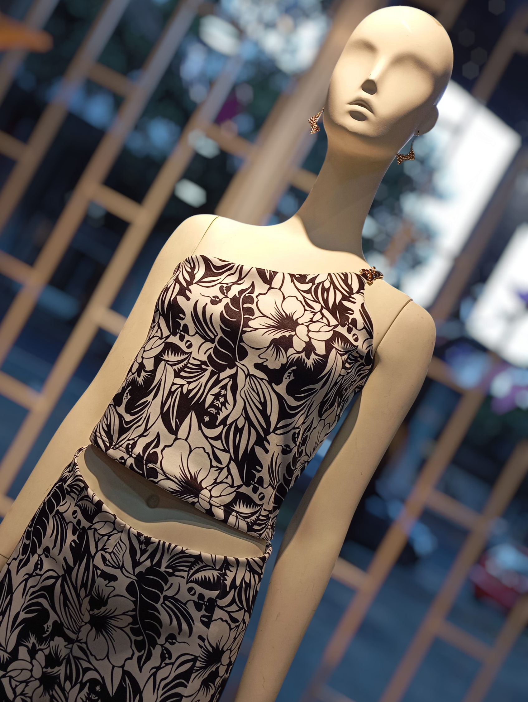 Blusa Floral B&W